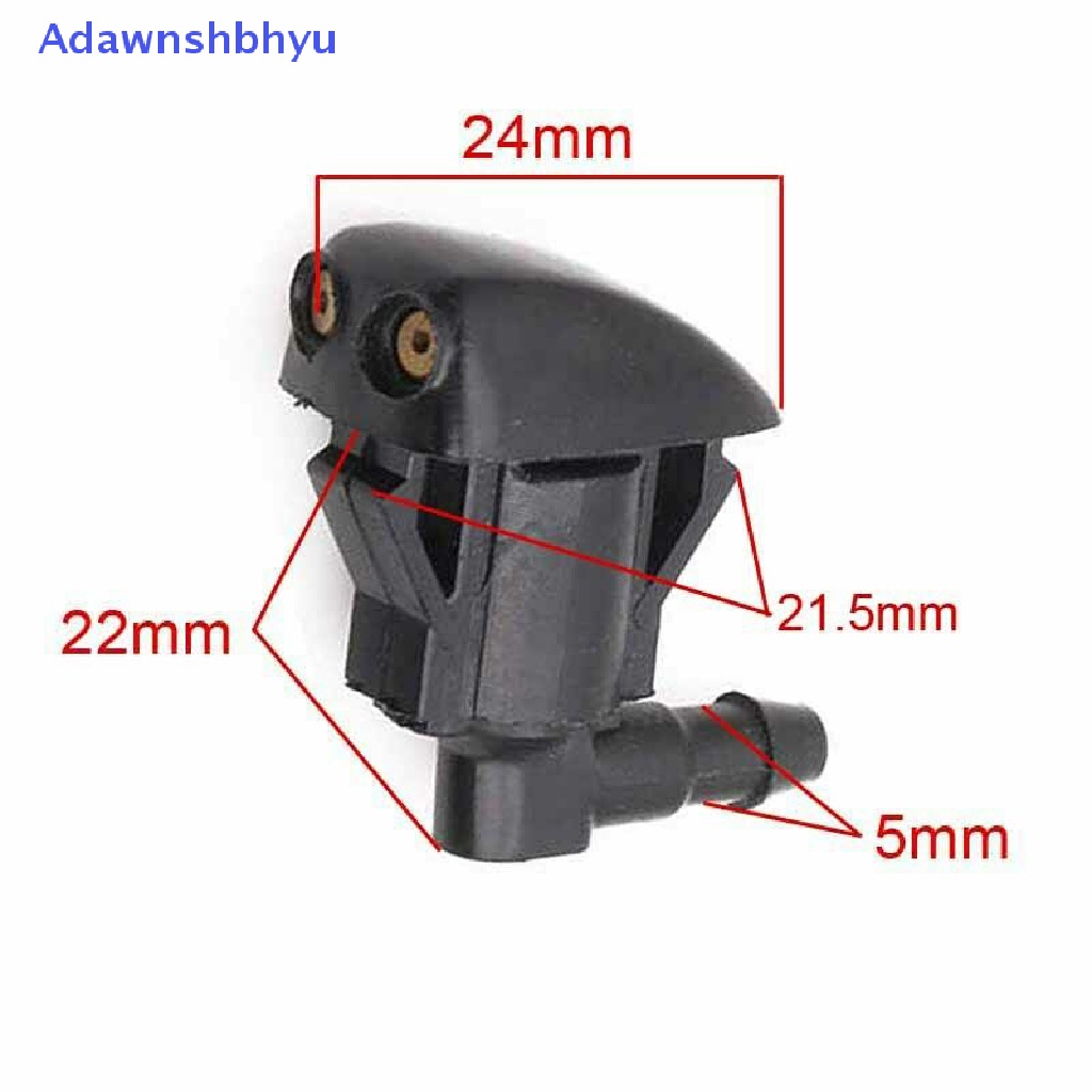 Adhyu 2pcs Set Nozzle Mesin Cuci Kaca Depan Mobil Universal Hitam Auto  Id