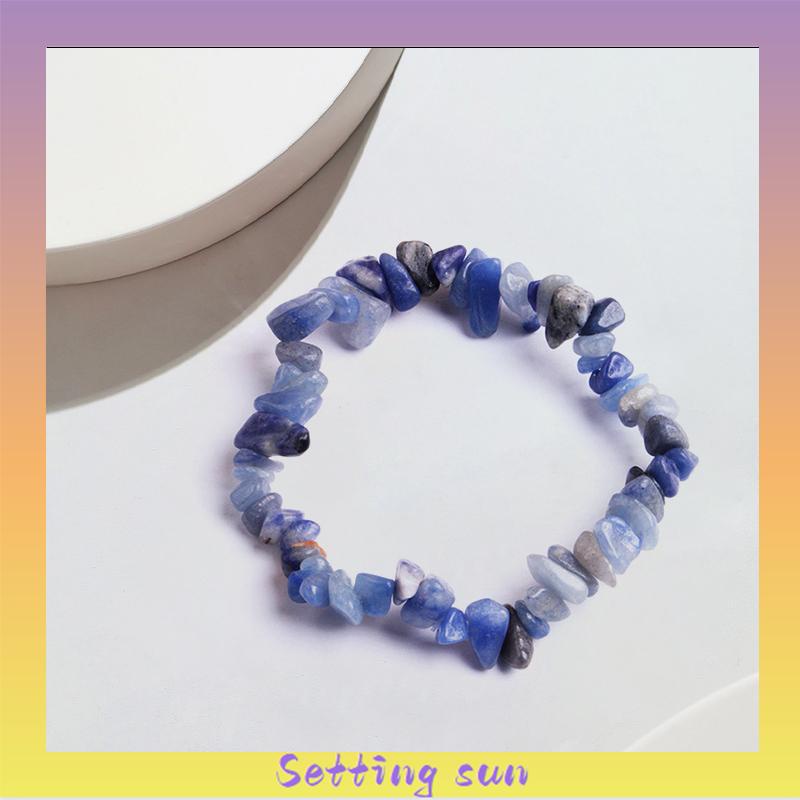 Gelang Kristal Batu Alam aksesoris fashion Korea Untuk Wanita TN