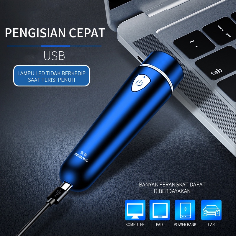 Alat cukur elektrik portable mini FEIHONG/shaver isi ulang USB/shaver travel/untuk pria dan wanita / Pisau Cukur Jenggot Recharge