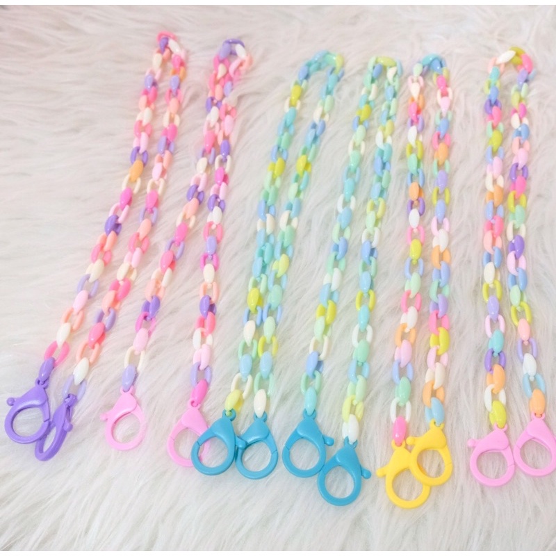 KALUNG MASKER  RANTAI WARNA /TALI MASKER LANYARD / TALI MASKER KOREA / STRAP MASKER KOREA