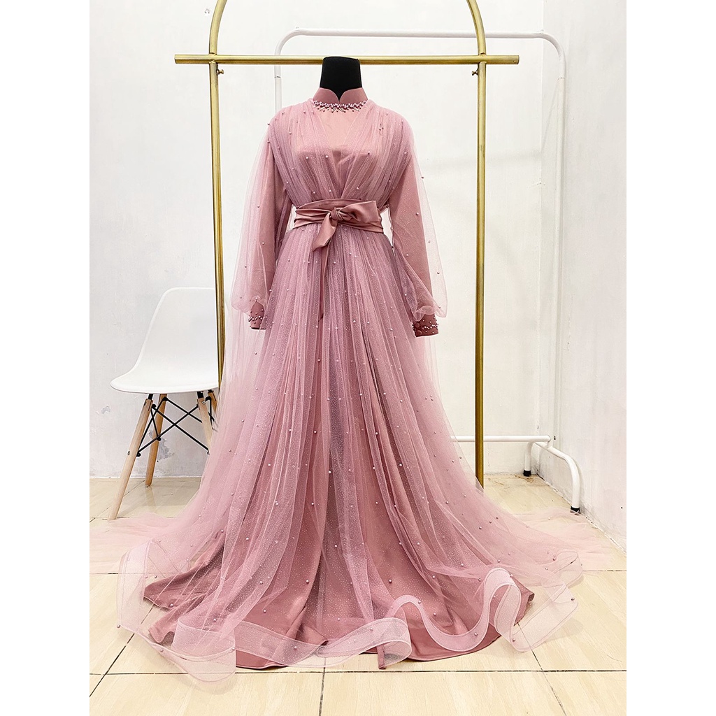 Shofiya Tail | Gaun Pesta | Dress Kondangan | Dress Maternity | dress maternity hijab | gaun maternity