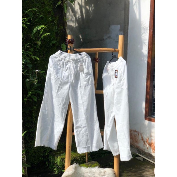 Kulot jeans katun putih