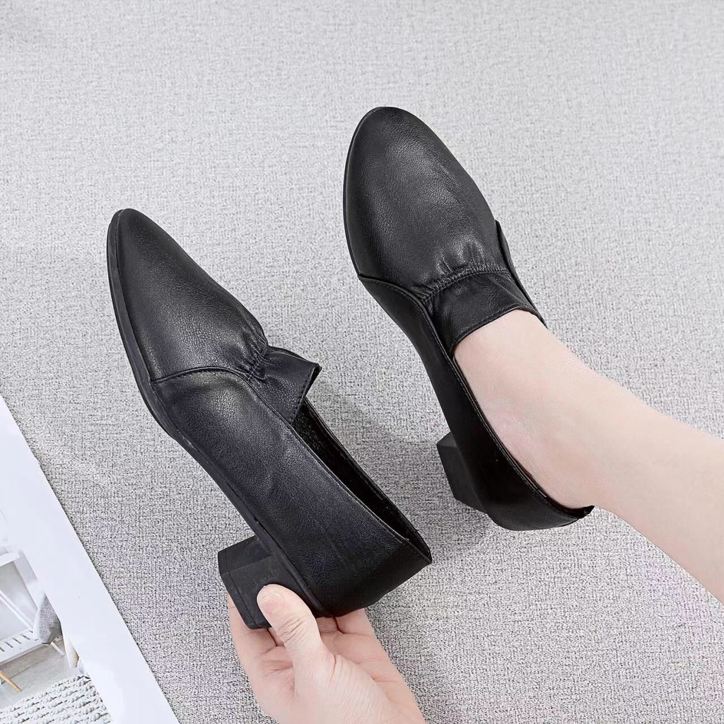 Permata Sepatu Heel Kerja Wanita QP3318 Sepatu Pentopel Import  Premium Quality