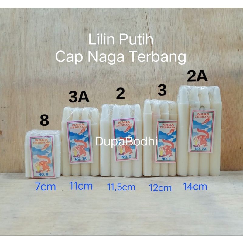 Jual lilin putih naga terbang / lilin sembahyang / lilin putih / lilin