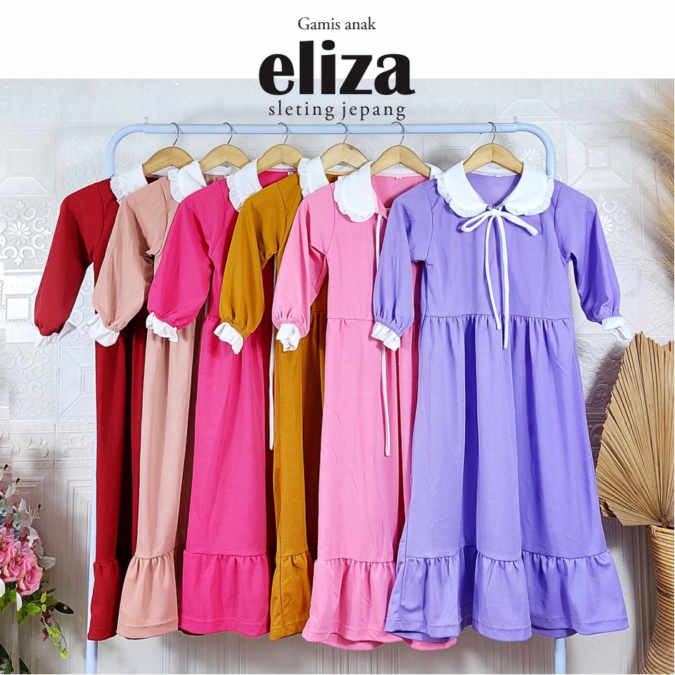 Gamis Anak Eliza Sleting Jepang CF Kids