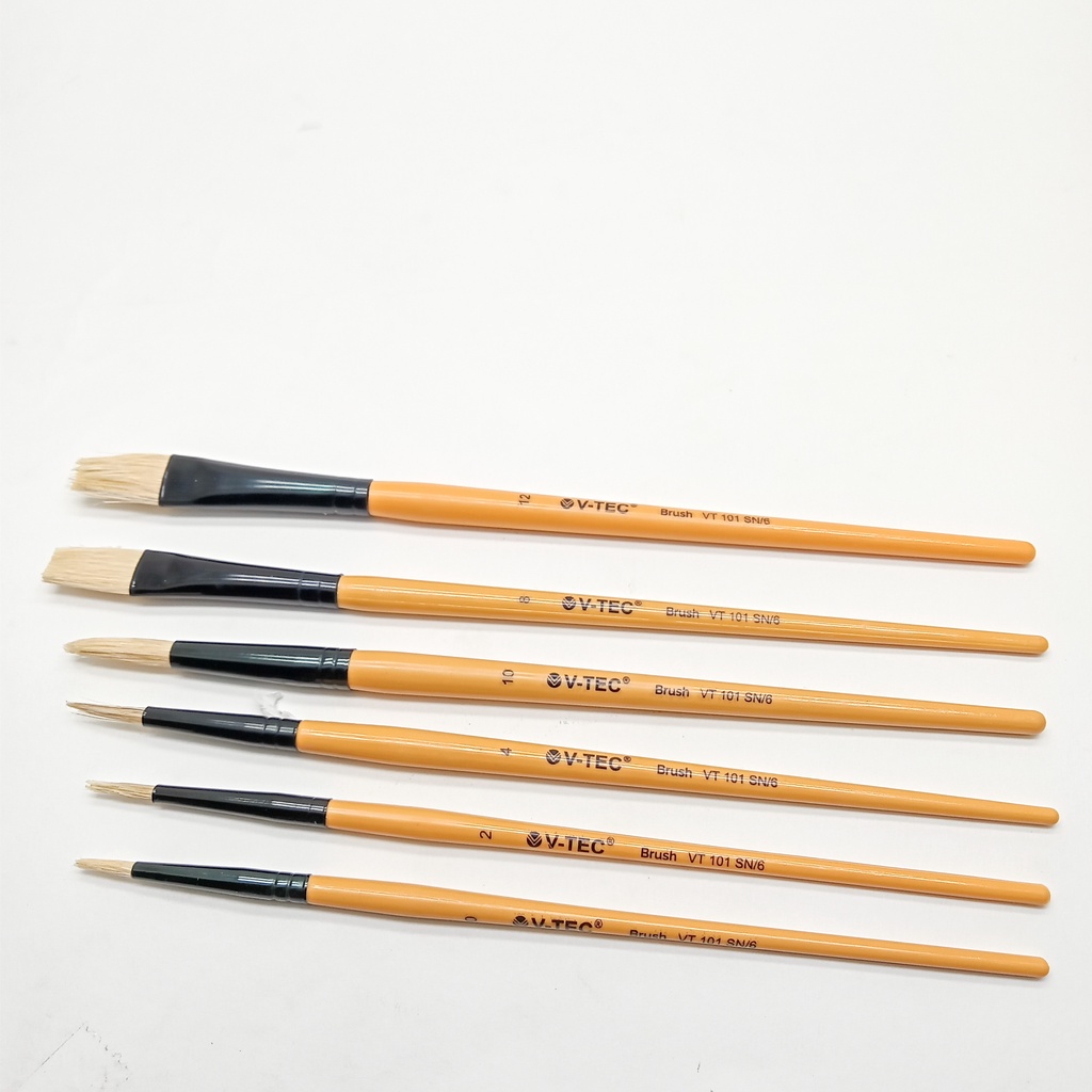 

V-TEC ART BRUSH VT101SN/6 / KUAS LUKIS V TEC TYPE 101SN / KUAS LUKIS SET 6