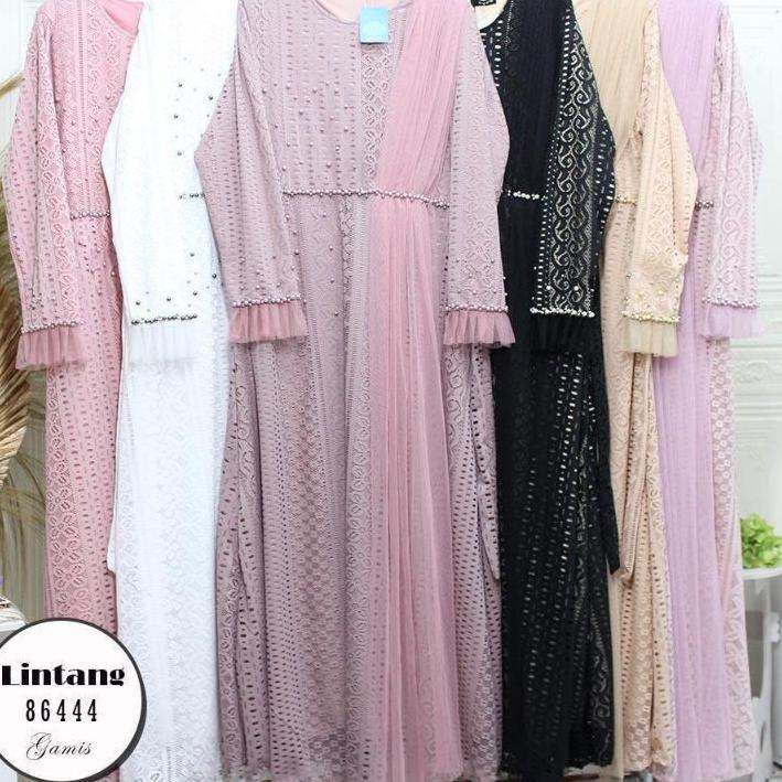 limited STOCKGamis Pesta Ozias Full brukat Tile slendang Gamis brokat premium mewah pinggang mutiara