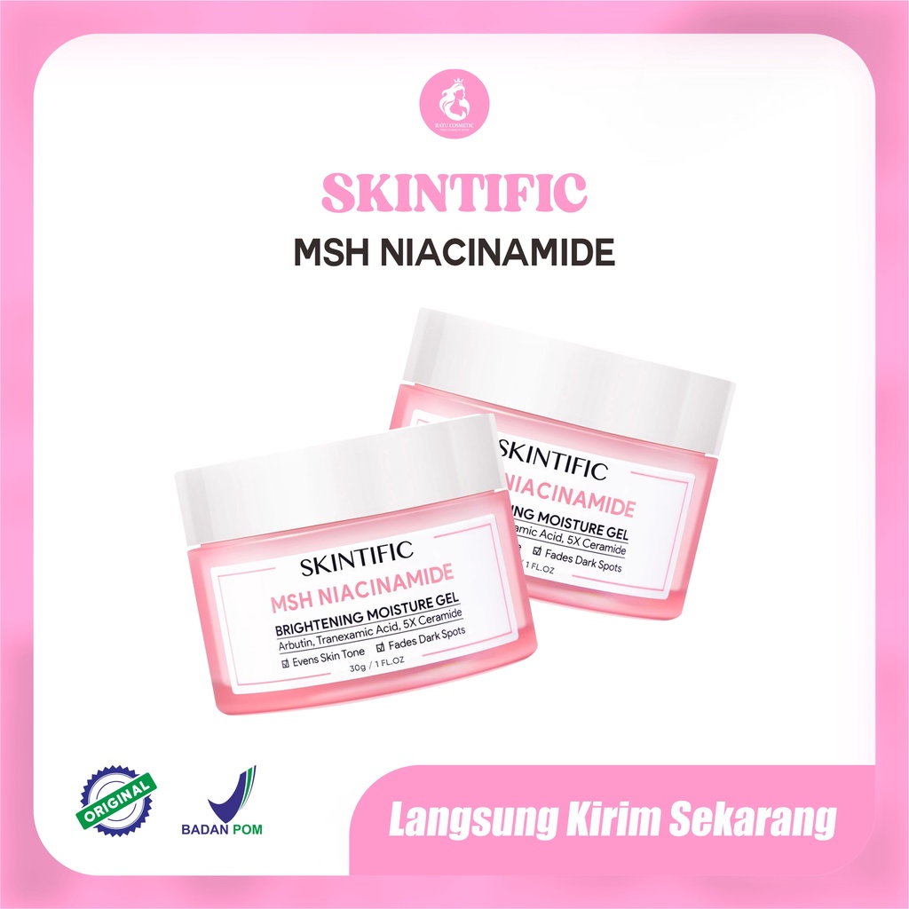 SKINTIFIC MSH Niacinamide | 10% Niacinamide Serum | Moisture Gel | Brightening | Basic Glowing Series | BPOM