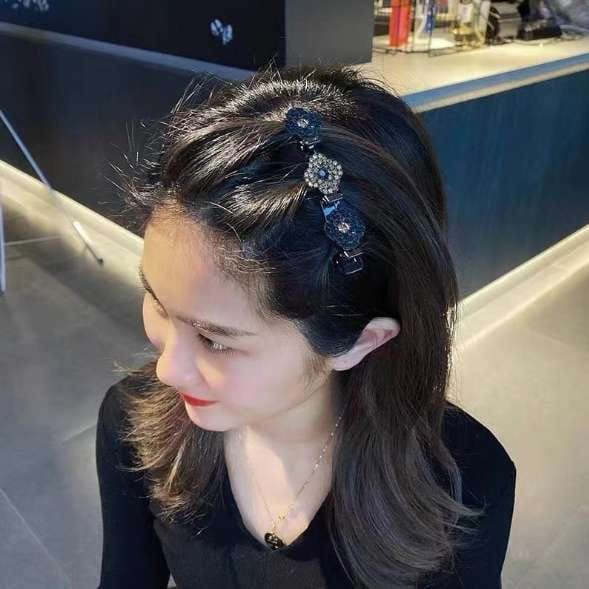 Jepit rambut poni cantik model bunga permata gaya kekinian jepitan rambut fashion flower Hair Pin Aksesoris Fashion Wanita JEPIT RAMBUT KEPANG JEPIT PONI UNIK