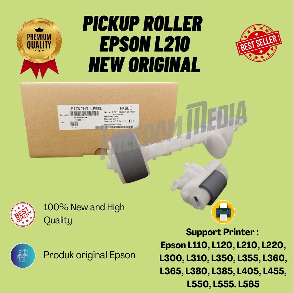 Jual Asf Pickup Roller Penarik Kertas Epson L110 L120 L210 L220 L300 L310 New Original Shopee 1246