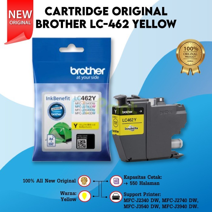 Cartridge LC-462 Printer MFC-J3520 Black Cyan Magenta Yellow Original