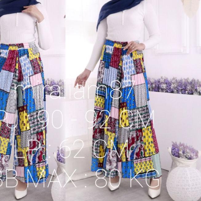 BISA COD ✔️Kulot Plisket/Rok plisket Corak Kulot/Rok muslim/panjang/Mayung/Payung Terbaru Termurah T