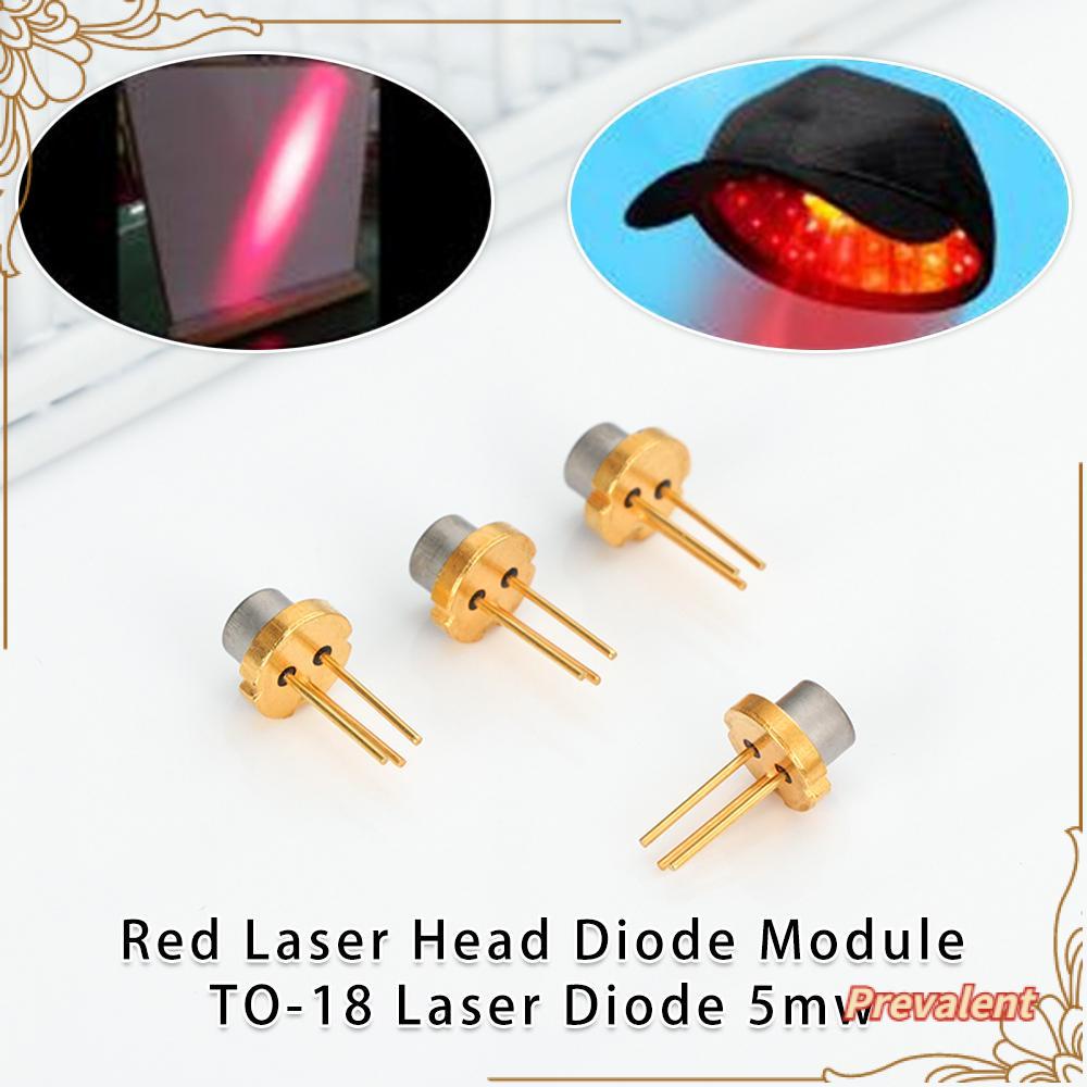 Preva 1/2 /5 /10pcs Kepala Laser Merah 5mw 650nm 2.2V DIY Lab TO-18 Dioda Laser