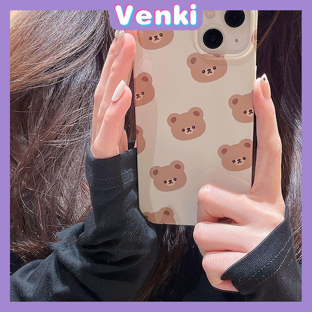 Case iPhone 14 Pro Max Soft TPU Candy Case Cute Little Bears Glossy Khaki Case Camera Protection Shockproof For iPhone 13 12 11 Plus Pro Max 7 Plus X XR