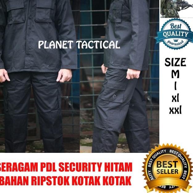 Terpercaya SERAGAM PDL SECURITY HITAM SERAGAM BRIMOB BAJU SATPAM BAHAN RIPSTOK GROSIR