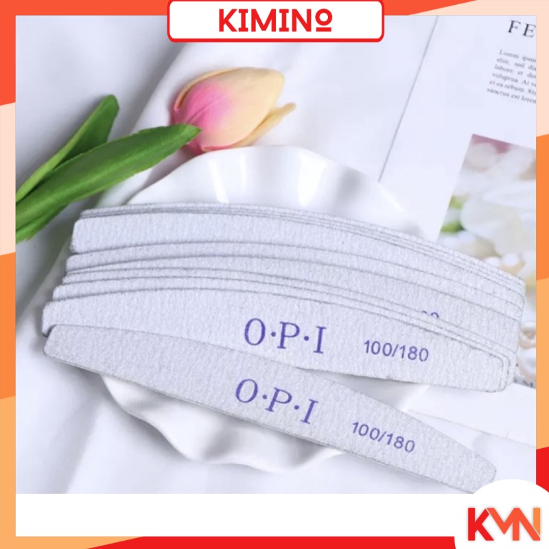 KMN Kikir Kuku OPI 100/180 Nail File Amplas Kuku dua sisi pengkilat kuku penghalus kuku nail buffer nail art