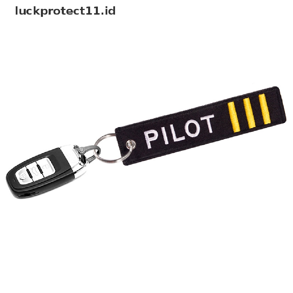 /Fashion Hot//// Gantungan Kunci Perhiasan Bordir Co-Pilot Key Chain Untuk Hadiah Penerbangan Luggage Tag.