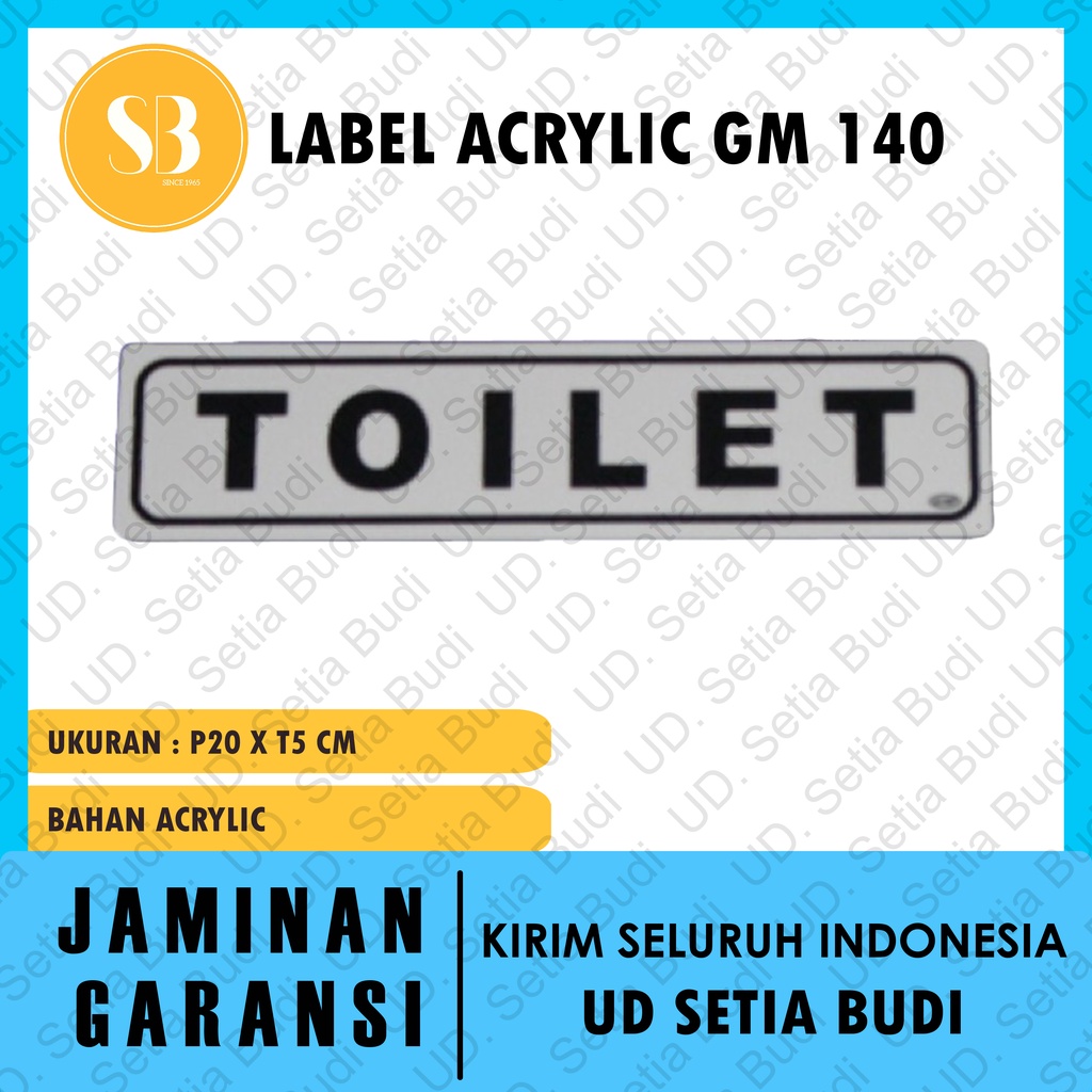 Label GM Kecil Toilet LK 140