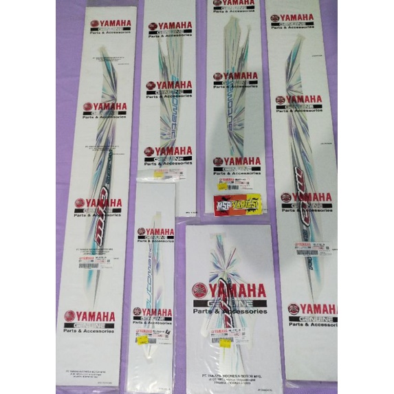 Genuine Part Striping List Stiker Yamaha Mio smile sporty 2008 putih original Ori asli