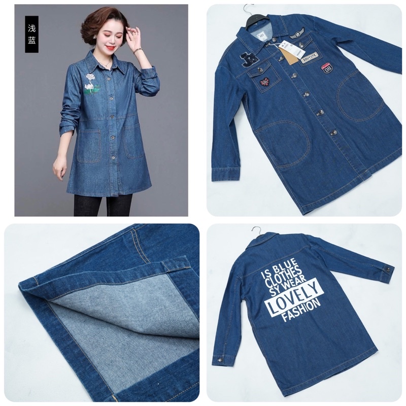 PAKAIAN WANITA TUNIK BAHAN JEANS ADEM