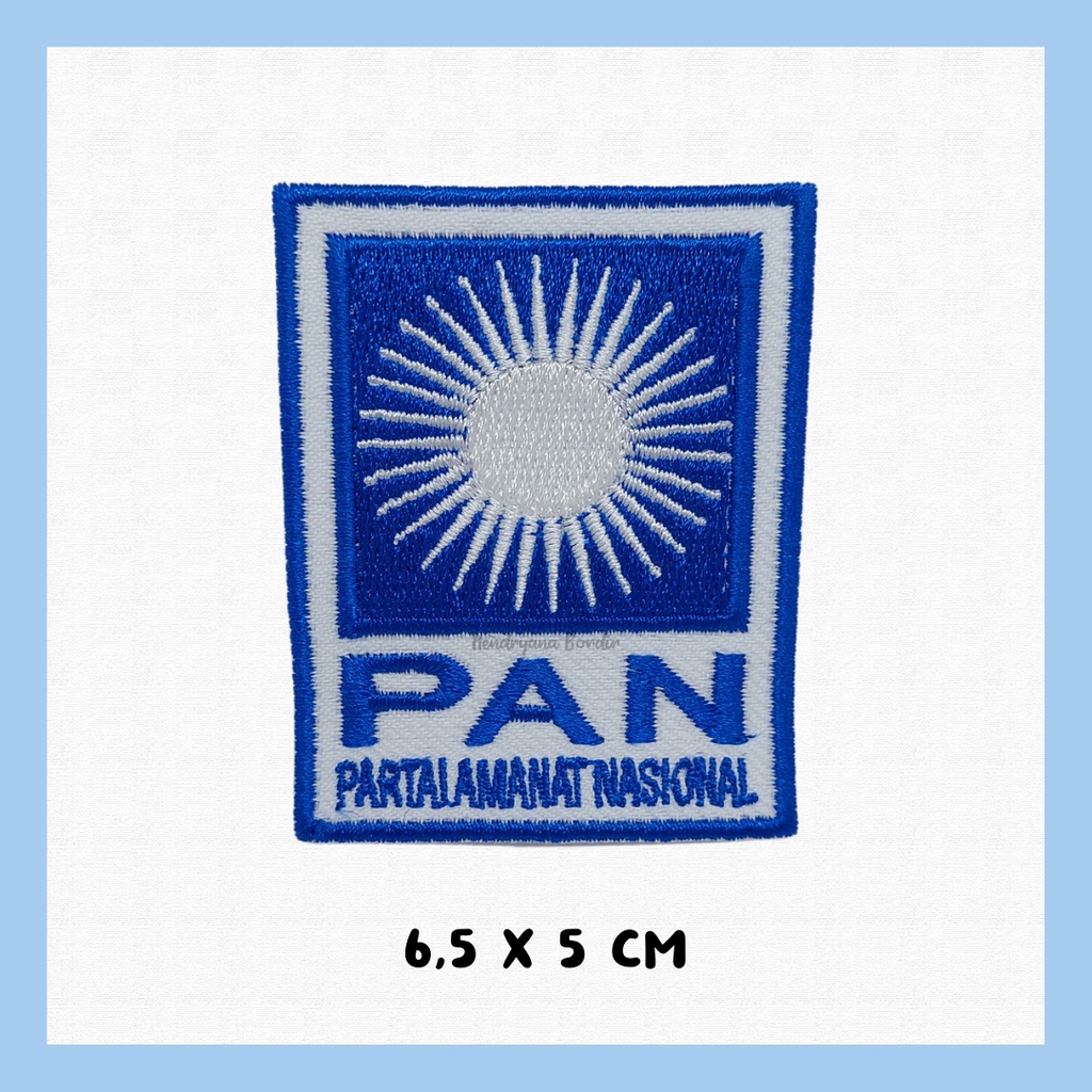 Bordir Logo PAN Partai Amanat Nasional — Patch Badge Bet Emblem