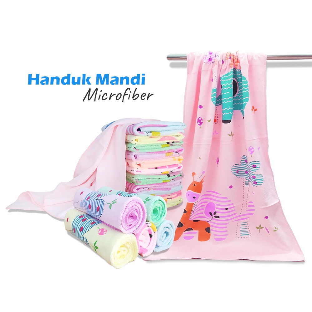 Paket Hemat 3in1 Perlengkapan Mandi Bayi Handuk Bayi Perlak Motif &amp; Waslap Bayi Random