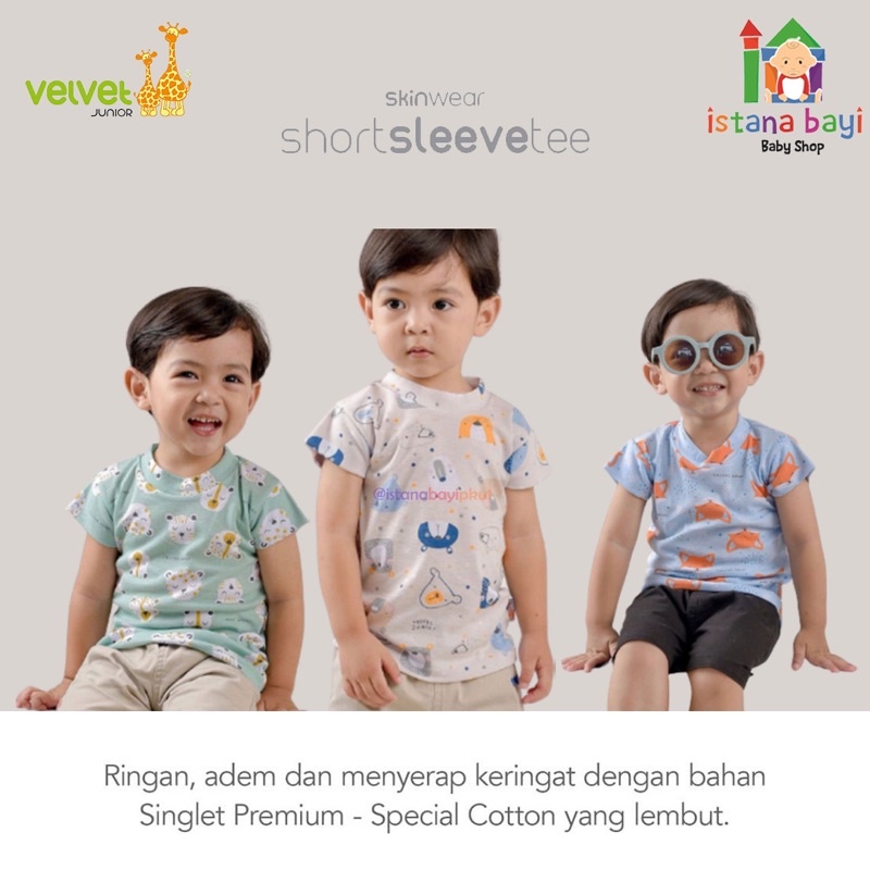 Velvet Junior Atasan Bloon 3 Pcs / 1pcs - Kaos Oblong Anak