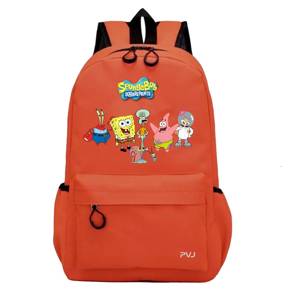 PVJ - Tas Ransel Anak Unisex Motif Kartun Spongebob Squerpants