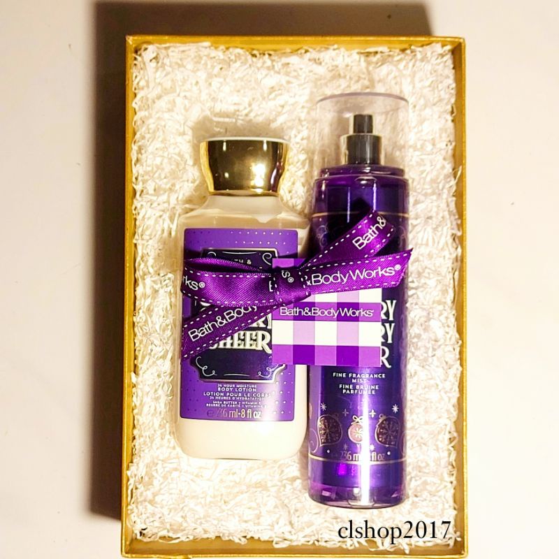 BBW MERRY CHERRY CHEER GIFT SET PAKET BATH &amp; BODY WORKS