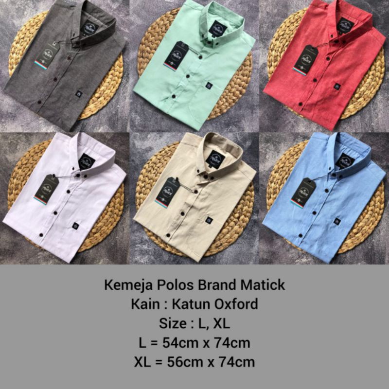 MATICK ORIGINAL kemeja polos SLIMFIT terbaru