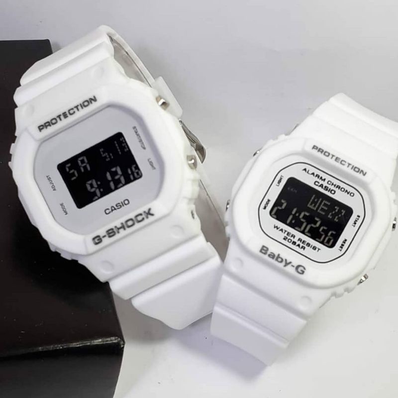 Jam Tangan Gshock DW5600 Dan Baby G Gls Terlaris Coupel Set Fashion Sepasang Jam Tangan Pria Wanita