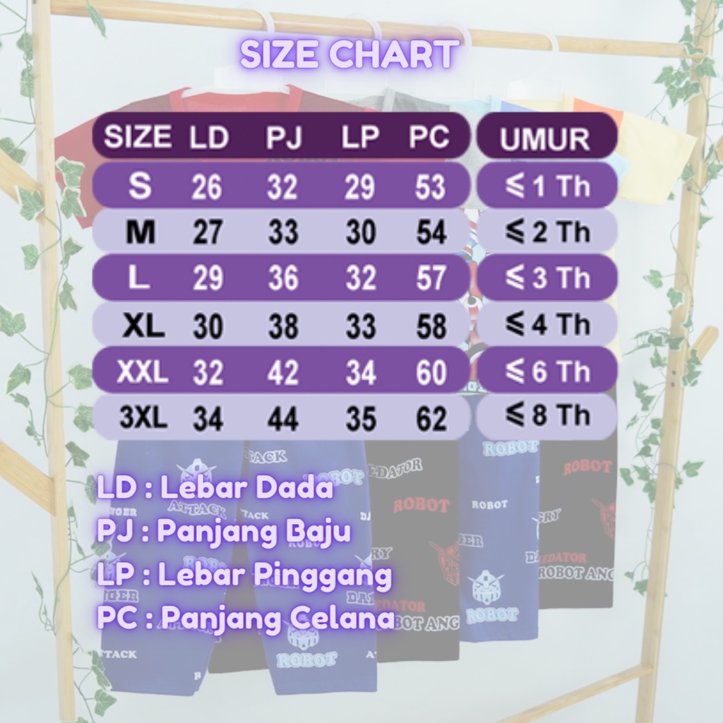 SETELAN ANAK UNISEX - CP ROBOT