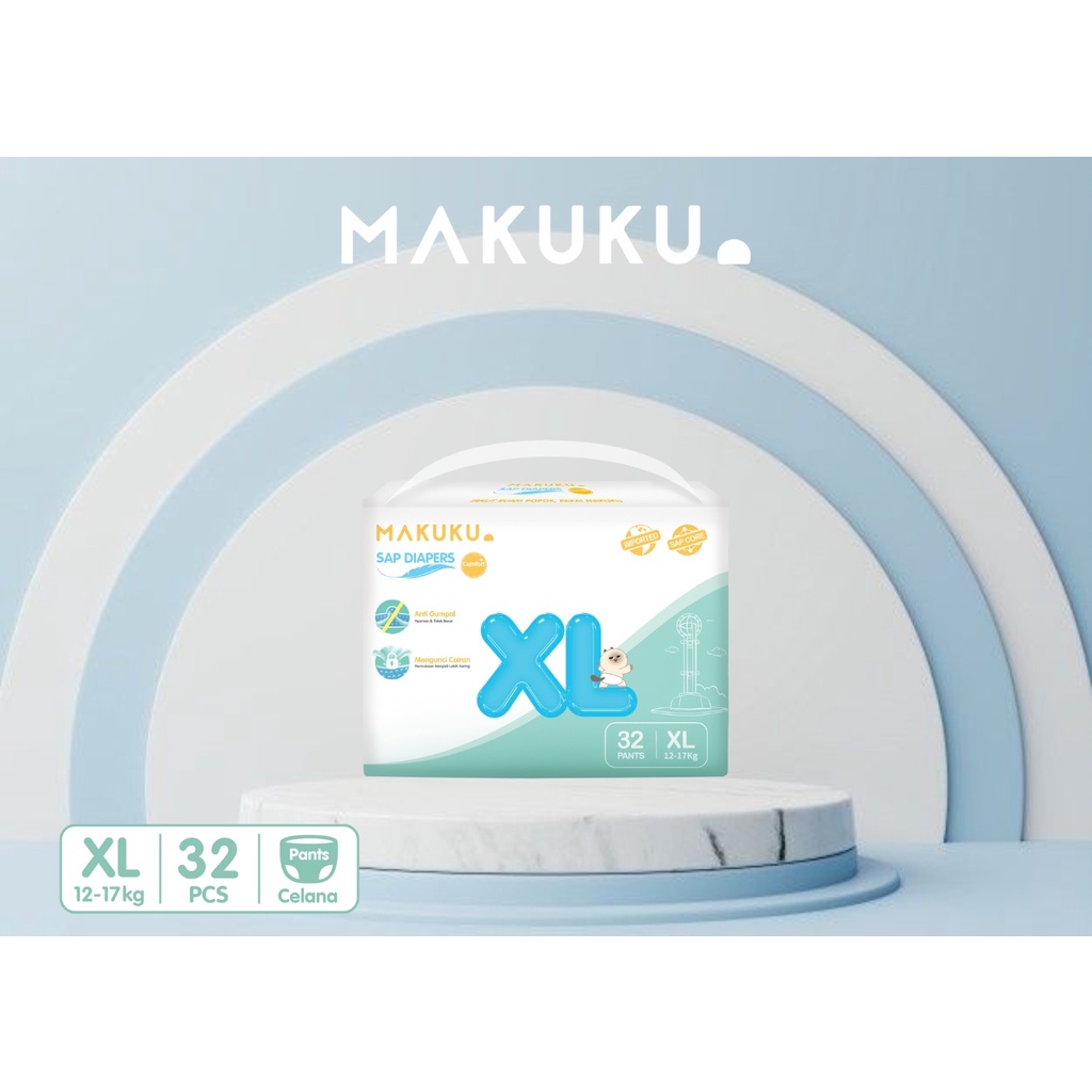 Makuku SAP Diapers Comfort+ Pampers Bayi -- All Size