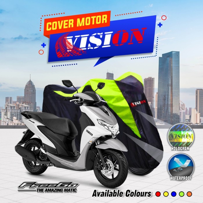 SARUNG MOTOR NEW FINO 125 COVER PENUTUP BODY MOTOR WATERPROOF VISION