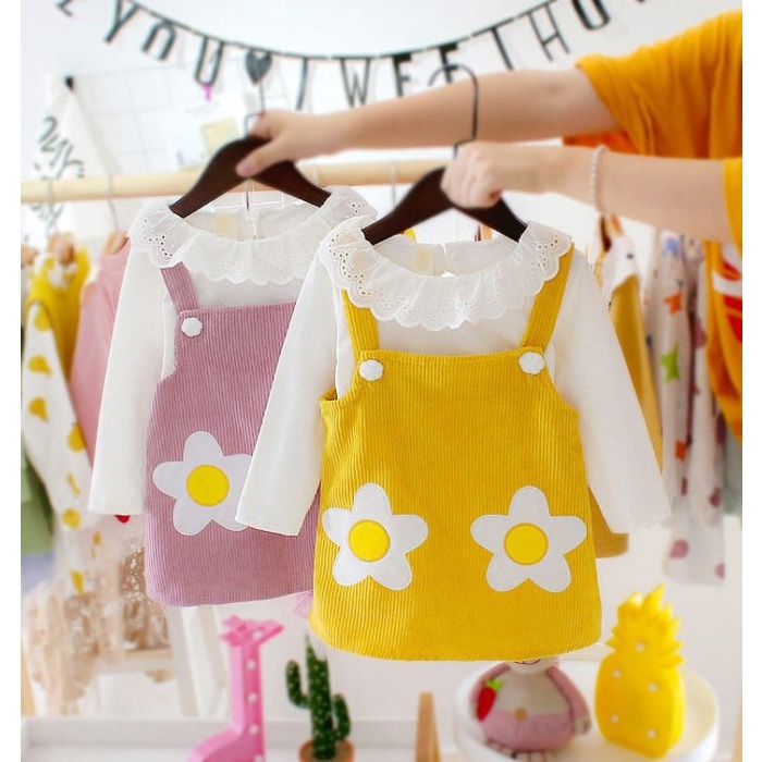 Bayi - 2 TAHUN | Dress Korea Chon Hee - Dres Fashion Korean Overall Baby Kualitas Import Anak Perempuan Gaun