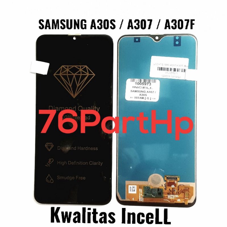 Lcd Touchscreen Fullset kwalitas incell Samsung A30S - A307 - A307F -Hitam