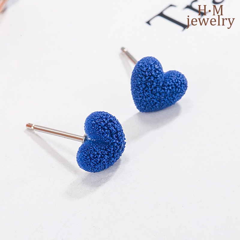 Frosted Klein Blue Earrings Retro Indah Anting Biru Merak Bermutu Tinggi2022Baru