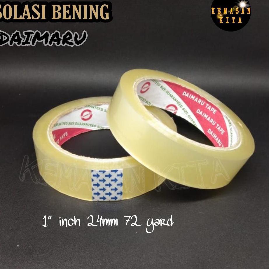 

➔ Isolasi Solasi Selotip Lakban Daimaru Bening 1" Inch 24 mm 72 Yard {kecil} ゴ