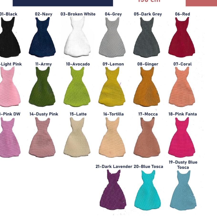 Terlaku.../ [PER 0,5 M] Kain Bahan Ceruti Hycon Lebar 150 cm Sifon Chiffon Premium Polos Polosan ECE