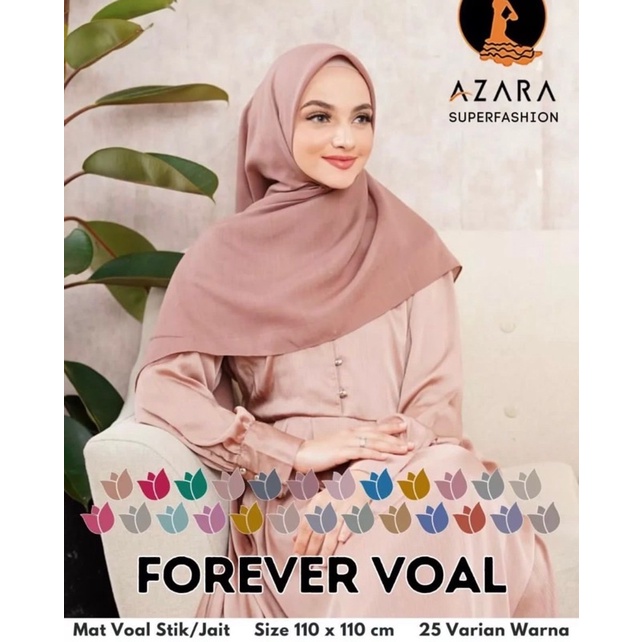 SEGIEMPAT PARIS PREMIUM AZARA / FOREVER VOAL WARNA JAHIT TEPI / BASIC VOAL MURAH