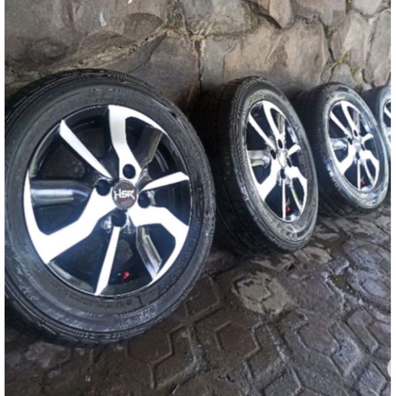 4 velg only tanpa ban R14 pcd 100. no geol no retak tubless agya ayla datsun march lova calya sigra vios jazz yaris