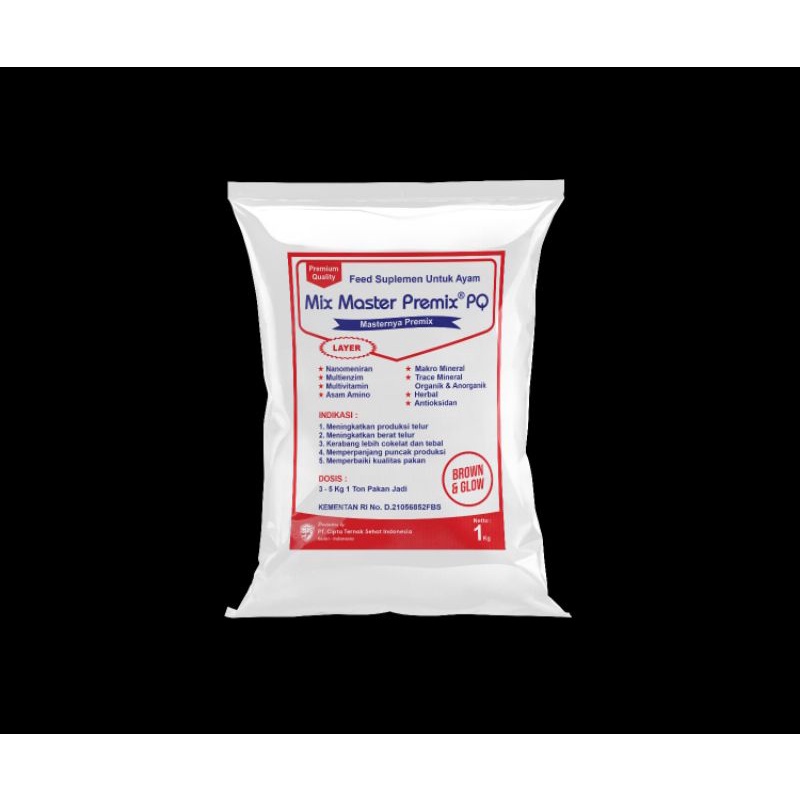 Mix Master Premix PQ Premix Ayam PETELUR Ayam Layer