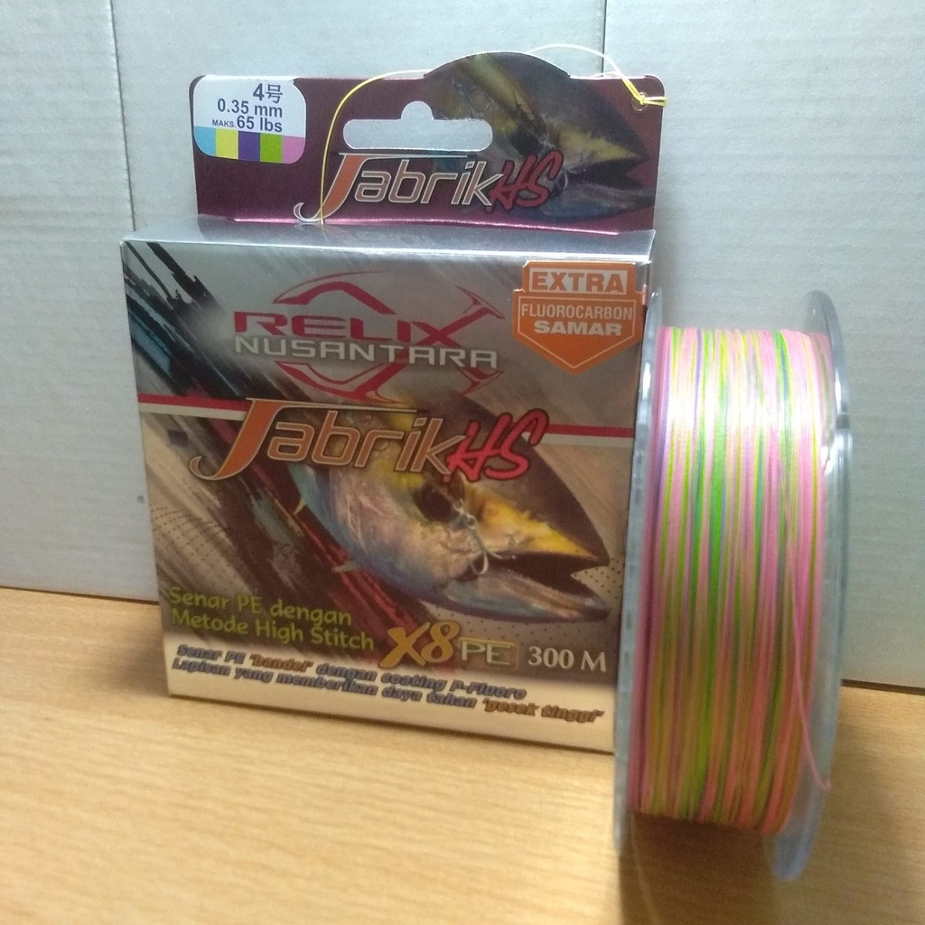 Senar PE Relix Nusantara Jabrik X8 HS 300M PE 4
