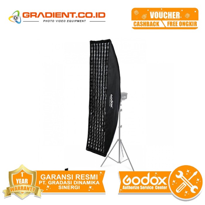 Godox SB-FW35160 Softbox with Grid 35x160cm Bowens Mount Rectangle