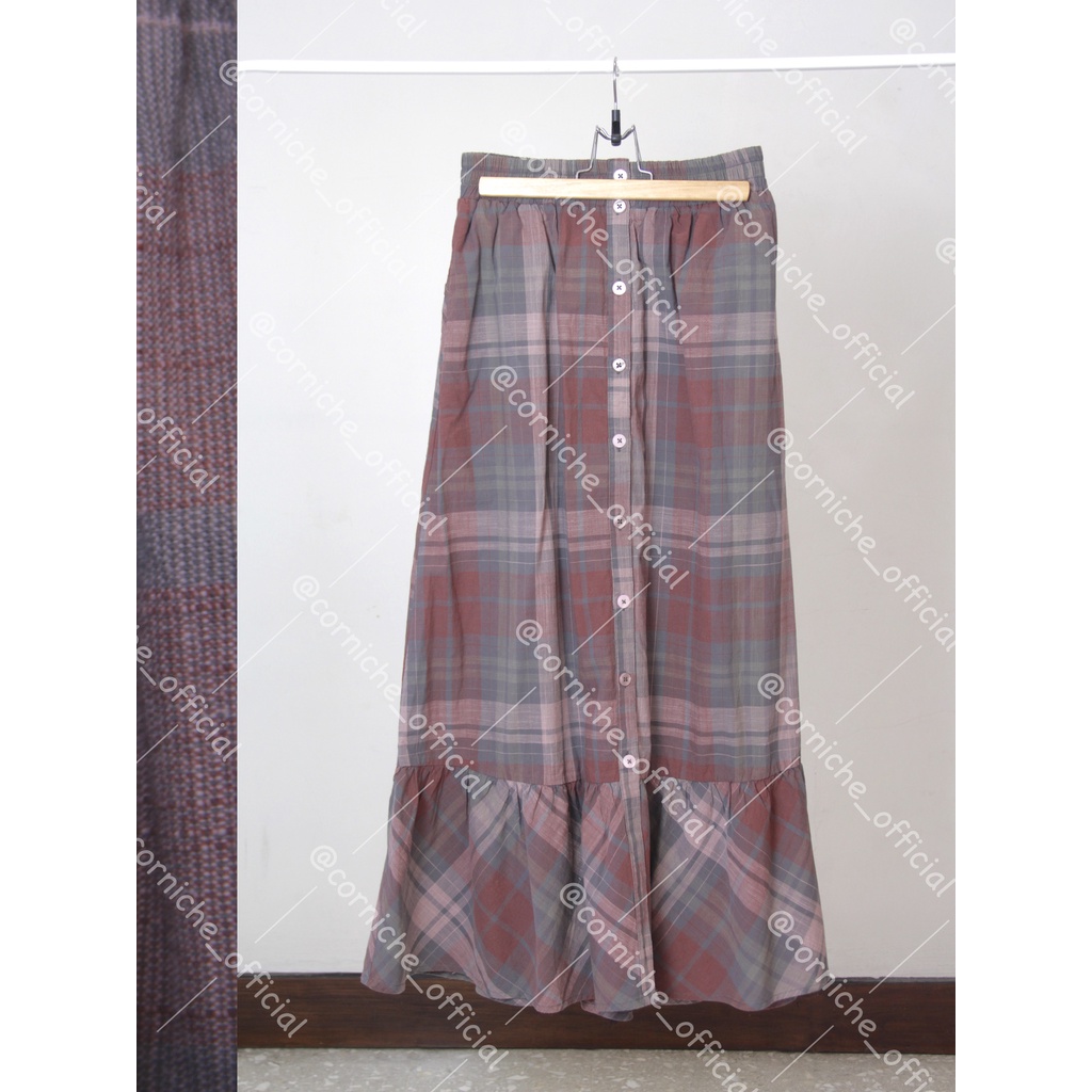 Corniche Calica Skirt Maroon - TO52341