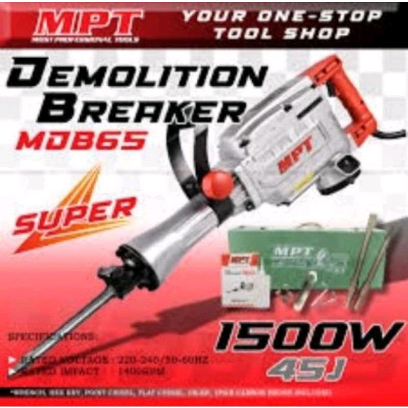 Mesin Bor Bobok Beton Demolition Breaker 1500 Watt MPT
