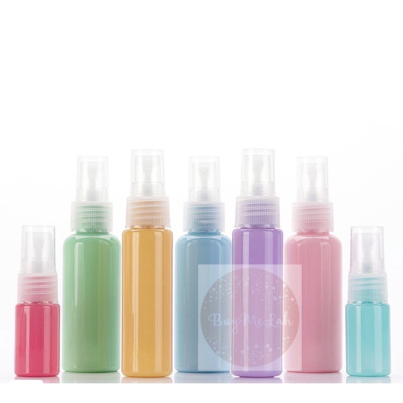 10ml/30ml/50 Botol Spray/lotion warna Macaron/Empty travel Bottle