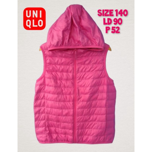 Uniqlo Jaket Vest Rompi Anak Cewek Second Preloved