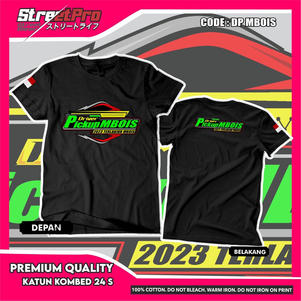 DP Mbois Kaos Baju T-shirt Truk Kata-kata Truck Mania Terbaru Katun Combed 24s Size Dewasa