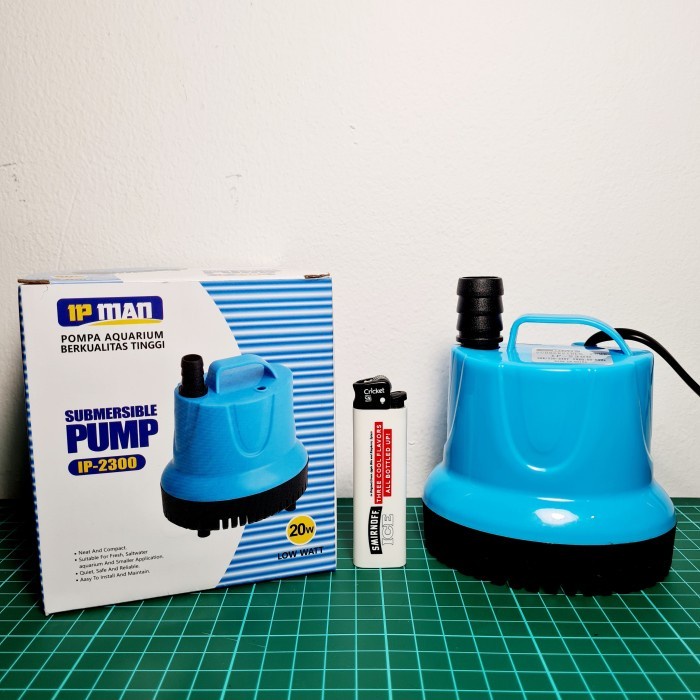[COD] Mesin Pompa Celup Aquarium Kolam Hidroponik IP MAN 2300 20 Watt